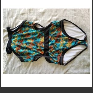 Colorful Snakeskin Print Bathing suit